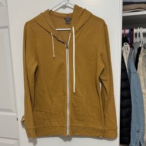 Mustard Yellow Zip-Up Hoodie
